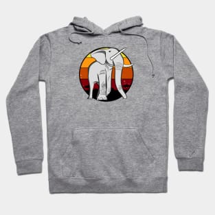 Elephant, vintage design Hoodie